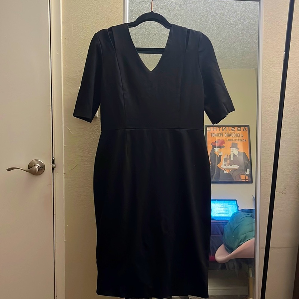 Halogen stretchy black dress